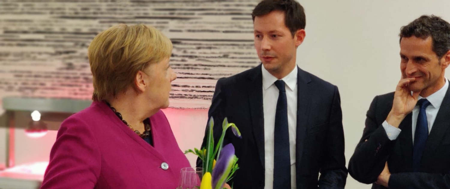 François-Xavier Bellamy et Angela Merkel, Berlin, novembre 2019