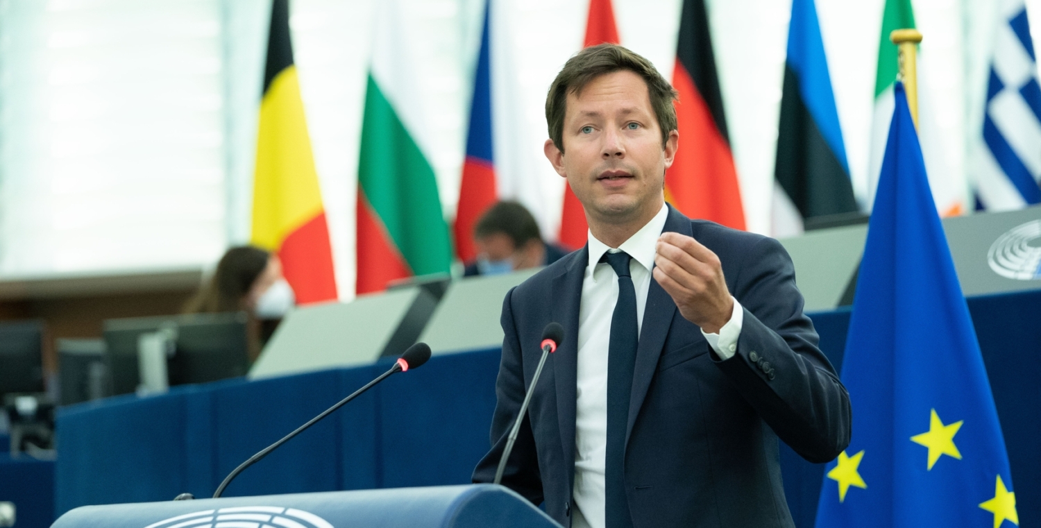 Photo de François-Xavier Bellamy au Parlement européen